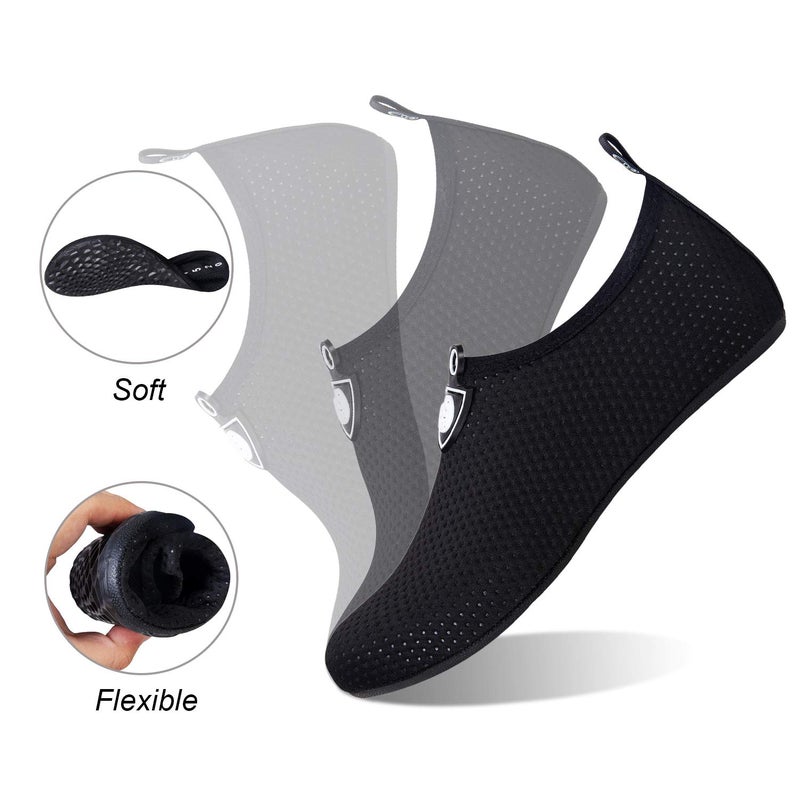 WateLves Water Shoes for Womens Mens Barefoot Quick-Dry Aqua Socks for Beach Swim Surf Yoga Exercise Camping Must Haves (Dots Black, 40/41) - Image 4